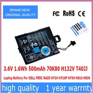 1.6W 70K80 H132V T40JJ Laptop Battery For DELL PERC RAID H710 H710P H730 H810 H830