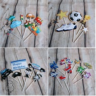 Cake decoration paper Set - many designs, cake topper