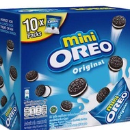 OREO MINI COOKIE ขนาด 20.4กรัม/ชิ้น ยกกล่อง 10ชิ้น โอรีโอ มินิ ขนมคุกกี้แซนวิช รสช็อกโกแลตสอดไส้ครีมวานิลลา.