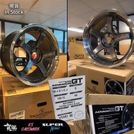 【現貨】Advan Racing GT  5x100 9.5J et45 Metal Black令面深灰色 86/BRZ 適用