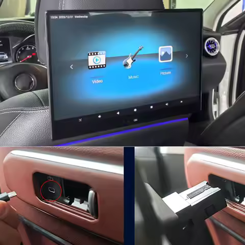 Rear Seat Entertainment System For BMW X5 G05 X6 G06 X7 G07 XB7 Android 16 WiFi 4K Touch Screen Vide