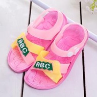 【Mini  Young】女童夏季 防水 防滑 涼鞋 拖鞋 海灘鞋 塑膠鞋