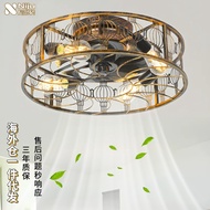 Antique Retro Hall Fan Lamp Children's Room Bedroom Living Room Dedicated with Fan New Style Restaur
