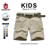 URBAN PIPE Plain Shorts For Kids Boys 2-11 Yrs Kid 100% Cotton Below The Knee Short 3708