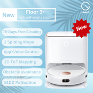 Yeedi Floor 3 Robotic Vacuum Mop 3D ToF fasting mapping Dual-Power Spin Mopping Navigation &amp; 3D Obstacle Avoidance 5100Pa High Suction Power Self-empty Station 2 mops spinning clean Pressurized Mop local warranty
