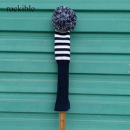rockible 1 Piece White Knit Stripes  Golf Club Head Cover Set Kopfbedeckung    Hybrid Wood