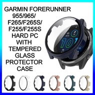 Garmin Forerunner 955/965/165/F255/F255S/F265/F265S Hard PC With Tempered Glass Full Coverage Protec