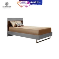 RINA HEY COOPER/105 เตียง เตียงนอนขนาด 3.5ฟุต Bed size 3.5ft W113 x D207 x H100 cm – สี วอลนัท/เทา