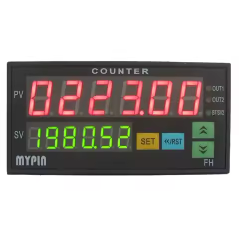aa63 Mypin FH8-6CRRB Dual Display Digital Counter 6 Digits Light-Emitting Diode AC/DC Length Meter B