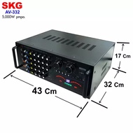 SKG เครื่องแอมป์ขยายเสียง 5000w pmpo. รุ่น AV-332 (สีดำ)