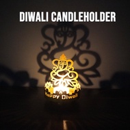 Diwali Iron Projection Candle Holder Deepavali Ganesa Candlesticks Diwali Decoration Ganesha Crafts 