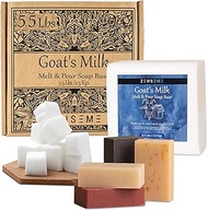 5.5 LB - Goats Milk Soap Base | Melt and Pour Supplies kit for soap Making, SLS/SLES &amp; PEG Free | Best Natural Organic Vegetable Ingredients | More Than 5Lb. Bulk for Adult soapmaker | by ZenseMe