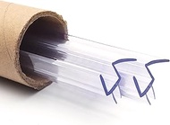 Shower Door Bottom Seal PVC Strip, Fits for 5/16"(8mm) Thick Frameless Glass Door Panel, 39 Inch Lon