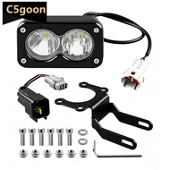 C5GOON 20W Motorcycle LED Headlight White Yellow Spot Flood Pods Combo with Bracket Kit For SurRon L