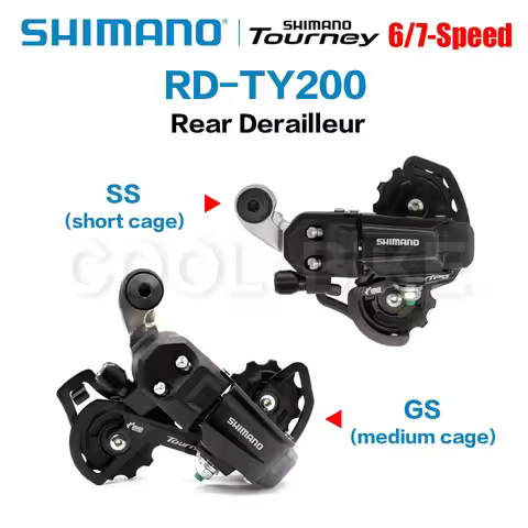 SHIMANO TOURNEY RD TY200 GS SS 6S 7S 6 Speed 7 Speed Rear Derailleur MTB Bicycle Part RD-TY200