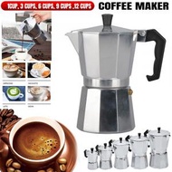 [50ml][銀色] 雙閥咖啡壺 鋁製摩卡壺 歐式咖啡器具 [平行進口]