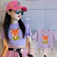 (24 Hours Delivery) In 2025zootopia Girls Short Sleeve T-Shirt 1 Cotton Printed A631