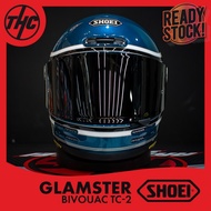 Shoei Glamster Bivouac Tc-2 Helm Full Face Retro Klasik Biru