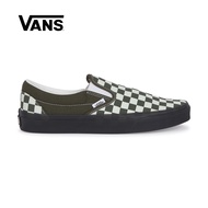 Vans Classic Slip - On Checkerboard Olive/Black For Mens