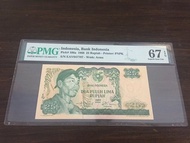 sparepart Uang Kuno Kertas 1968 PMG 67 25 rupiah 6J22