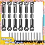 【D&F】6Pcs Adjustable Metal Linkage Pull Rod Front /Rear Servo Link for  A949 A959 A969 A979 K929 RC 