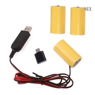 NEX USB 5V 2A to 4 5V1A LR14 C False  Eliminators Cable with Type-C Adapter