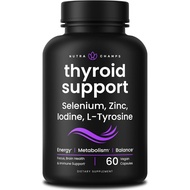 NutraChamps Thyroid & Adrenal 60 Capsules Support Supplement 2-in-1 Formula Iodine & Ashwagandha for