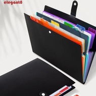 ELEGANT Accordion File Organizer, Large Capacity 7 Pockets A4 File Folder Bag, Simplicity Black Colo