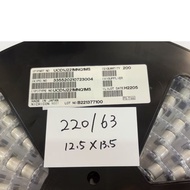Japan Nike NICHICHICON SMD Aluminum Electrolytic Capacitor 220uF 63V Size 12.5 * 13.5 Model UCD1J221