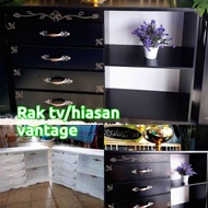 TERMURAH🔥ALMARI HIASAN VANTAGE / RAK TV VANTAGE  BLACK / WHITE
