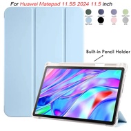 Casing Huawei MatePad 11.5S Case 2024 with Pencil Holder Clear Soft Cover Huawei MatePad 11.5S 11.5 