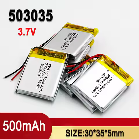 1~12PCS Lithium Polymer Battery 503035 3.7V 500mAh Volt Li po ion Lipo Rechargeable Batteries for MP