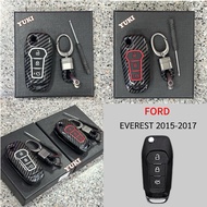 Carbon Key Case FD4 Model FORD EVEREST Year 2015-2017 Folding Luminous Kevlar (With Keychain)