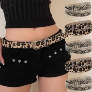 Y2k cute small leopard belt