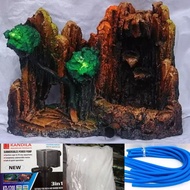 Tebing air terjun miniatur untuk aquascape full 1set