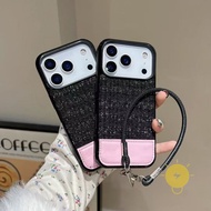 For iPhone 16 Pro Max Case TPU Strap Chain Phone Case For iPhone 17 Pro Max 16 15 Cover 手机壳 Aestheti