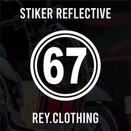 CUTTING STICKER NUMBER 67 WHITE