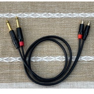 Audio cable with 2 6mm heads to 2 AV heads, audio cable with 2 AV (RCA) heads to 2 6.5mm Jack heads