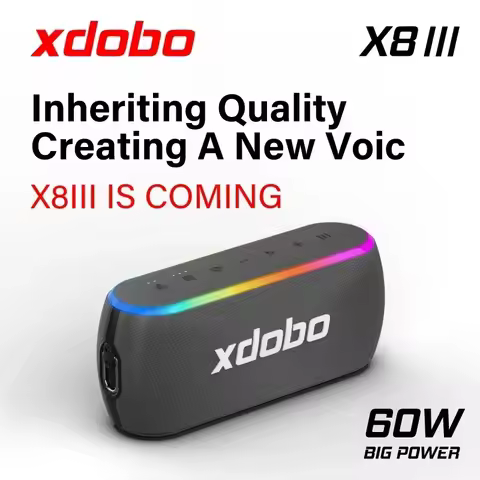 XDOBO X8 III caixa de som bluetooth 80W high-power Bluetooth speaker wireless subwoofer LED color li