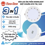 [Rang Dong] Rang Dong 7W, 14W UV germicidal LED Downlight with integrated Radar sensor