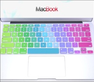 Rainbow Silicone Keyboard Skin Silicon Cover Protectors for Apple Macbook New Air Pro Max 13 15 M1 M2 M3 (A2941/A2338/A2289/A2251) / Pro 16 (A2141) / Air 13 (A2861/A2337/A2179) / Pro 14/16 (A2442/2485) 2023 Model