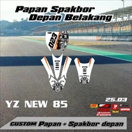 COD NEWEST DECAL STICKER START NUMBER BOARD AND FRONT REAR FENDER YZ NEW 85 NEWEST 25.03