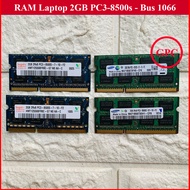 RAM Laptop 2GB PC3-8500s (DDR3 Bus 1066 MHz) hàng bóc máy đã qua sử dụng