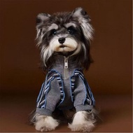 Dog Autumn Sportswear Striped Assembled Chanery Teddy Bixie for Yorkshire