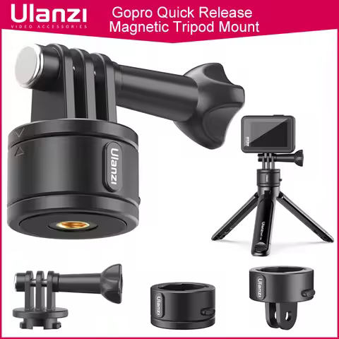 Ulanzi Quick Release Magnetic Mount Base GoPro and 1/4'' Tripod Mount Base Adapter for GoPro 12/11/1