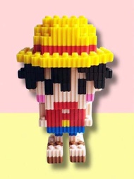 Juguete de Bloques para Armar Luffy One Piece de Construccion Miniatura Juego de Bloques Armable, Destreza, Educativo para Niños y Adultos. Figura Armable Personajes Anime Dibujos Animados