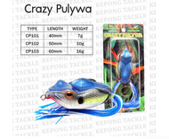 OPASS Fishing lure soft frog CRAZY PULYWA FROG FISHING LURE CP101 CP102 CP103 Froggy Katak pancing t
