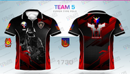 TEAM5 PNP SKULL  Full Sublimation Polo Shirt（free custom name & logo）