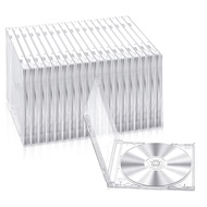 25Pcs 10.4 mm CD Jewel Cases CD Case Standard Single Clear CD Case DVD Case for Protection Replaceme
