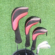 3Pcs Golf Headcover for Driver Fairway Hybrid with Soft Lining Club Long Golf Head Protection Sleeve